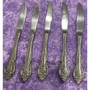Oneida‎ Brahms Community Hollow Dinner Knives Stainless Steel Flatware Set Of 5